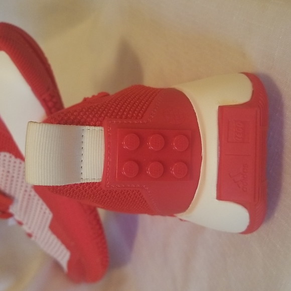 adidas Other - ADIDAS X LEGO PRO RUNNING SHOES RED VELCRO SNEAKERS SIZE 6 NIB UNISEX BOY GIRL